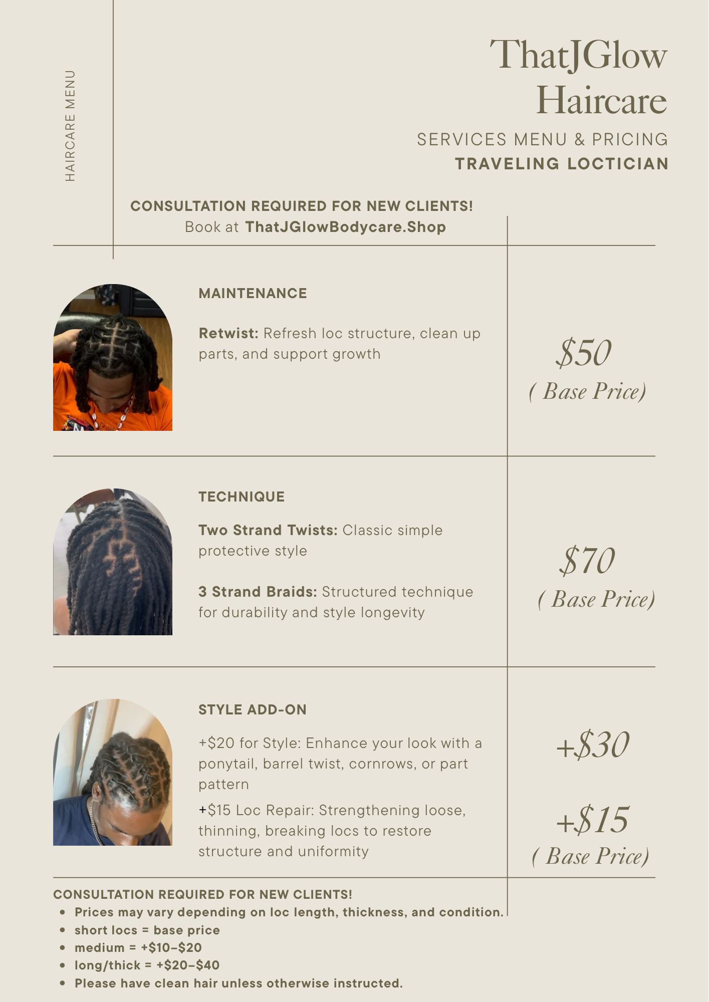 ThatJGlow Hair Services Consultation